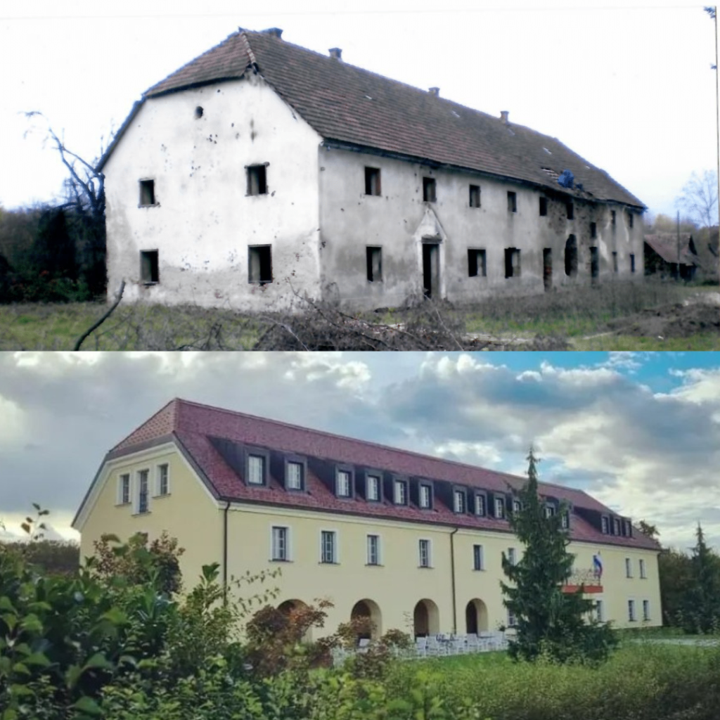 Dvorac Jurjevec obnova prije / poslje